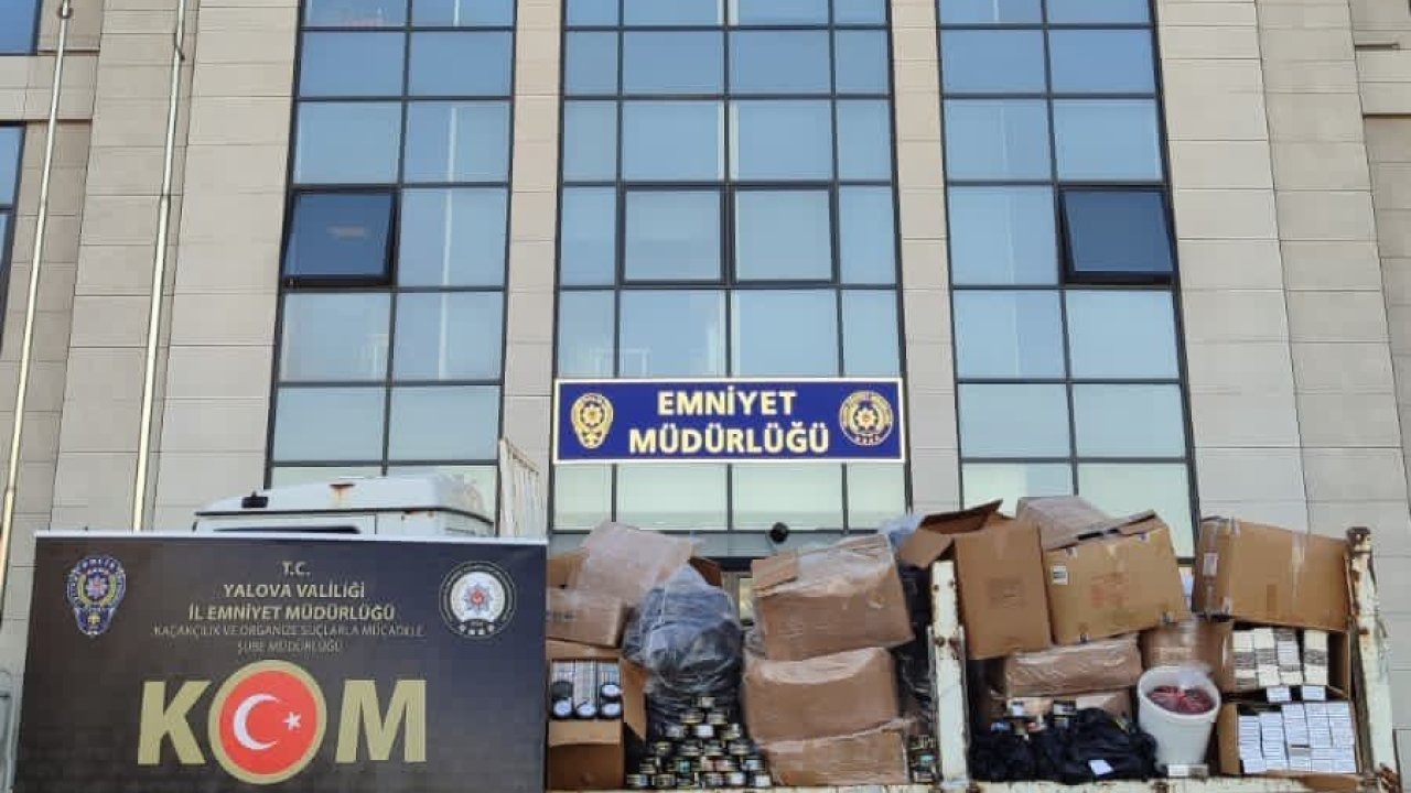 Yalova'da Kaçak Tütün ve Elektronik Cihaz Operasyonu