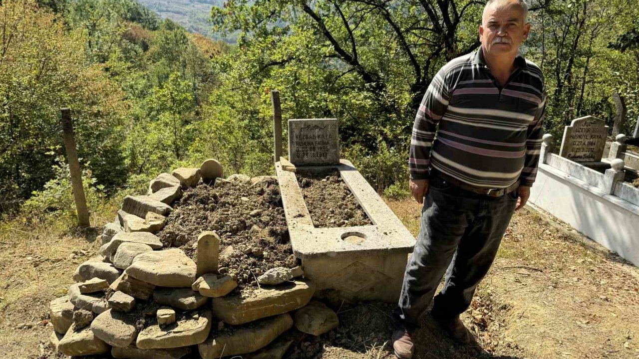 Karabük'te Mezar Ziyaretçileri Şaşkına Döndü: Ayı Mezarları Kazdı