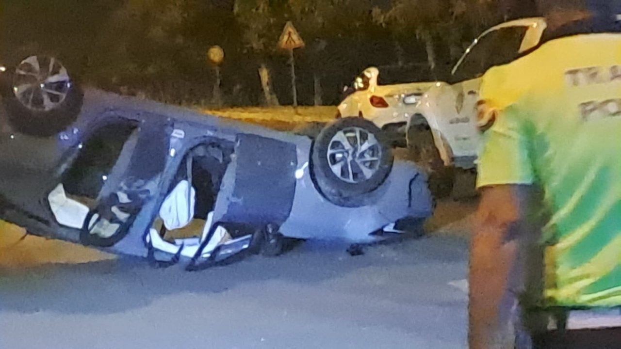 Otomobil takla attı: 3 yaralı