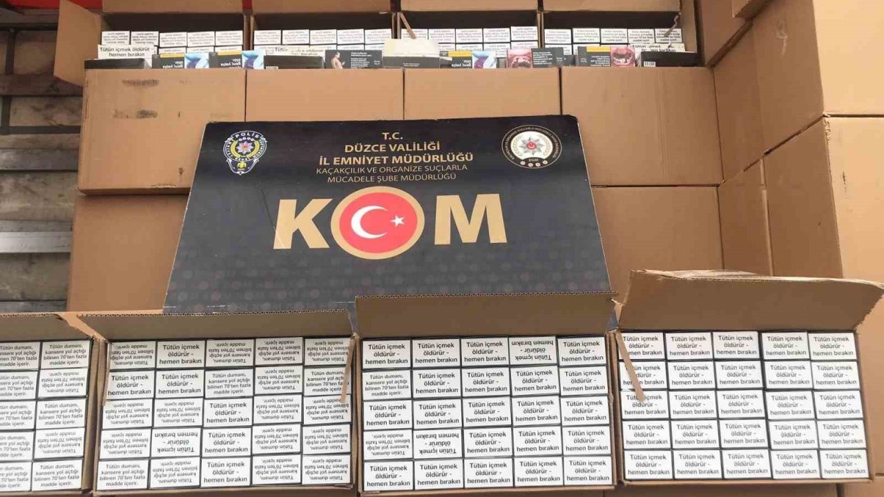 Düzce'de Polis ve Jandarmadan Dev Operasyon: 3.8 Milyon Makaron Ele Geçirildi