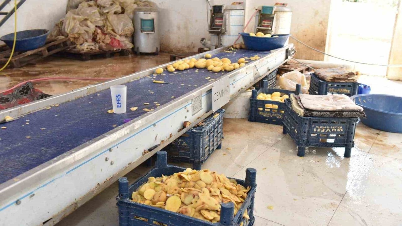 Kepez'de Hijyen Dışı Üretim Yapan İşletmeye Baskın: 1,5 Ton Patates İmha Edildi