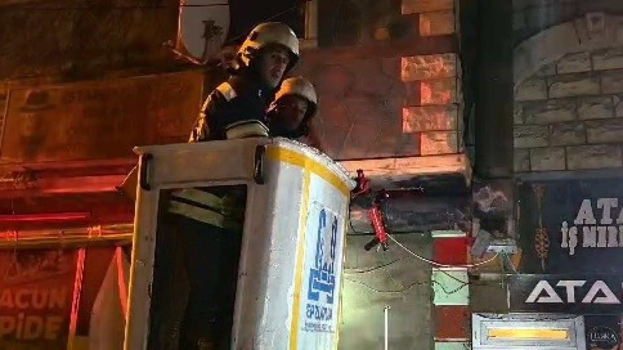 Erzurum'da İş Merkezinde Yangın Paniği: Havalandırmada Çıkan Alevler Söndürüldü
