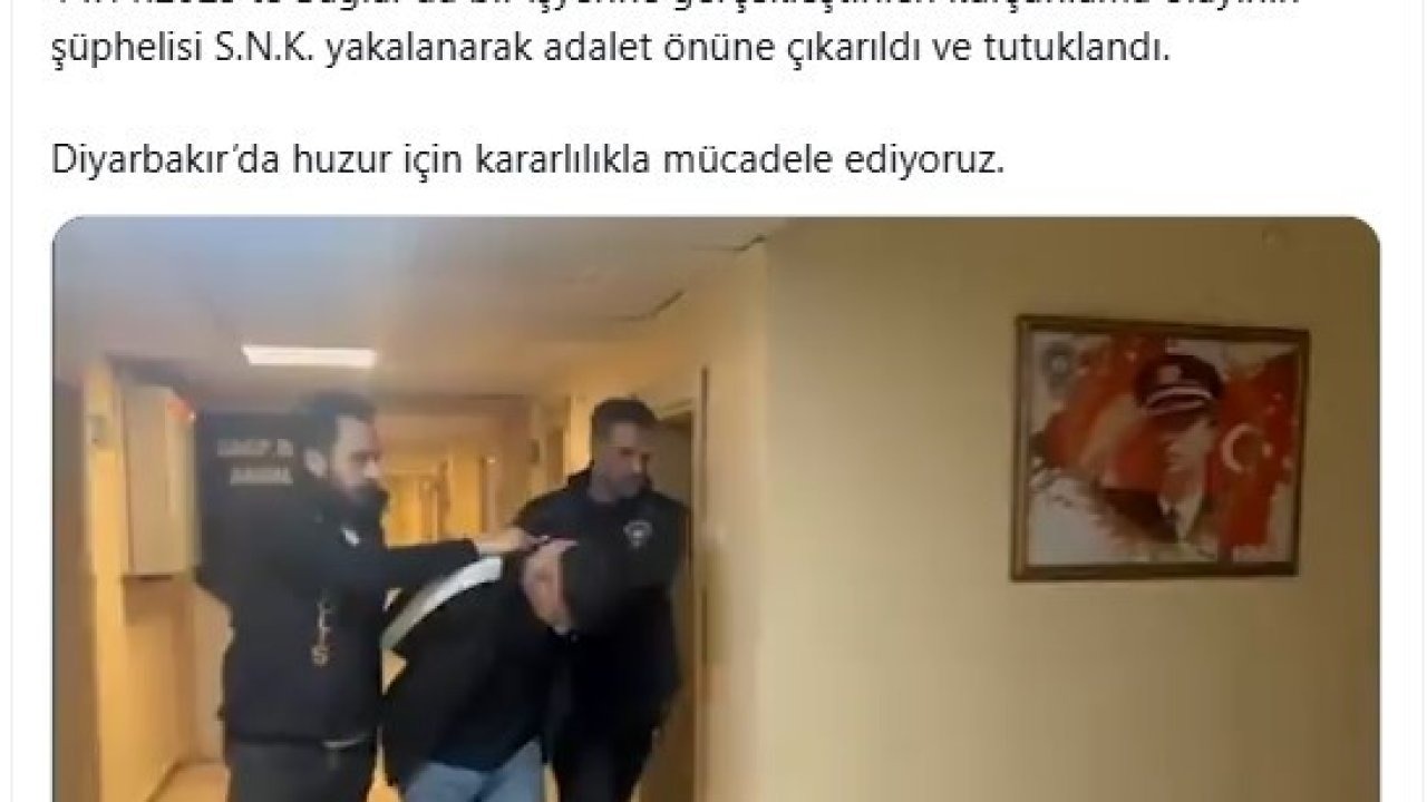 Diyarbakır’da İş Yeri Kurşunlama Olayının Faili Yakalandı ve Tutuklandı