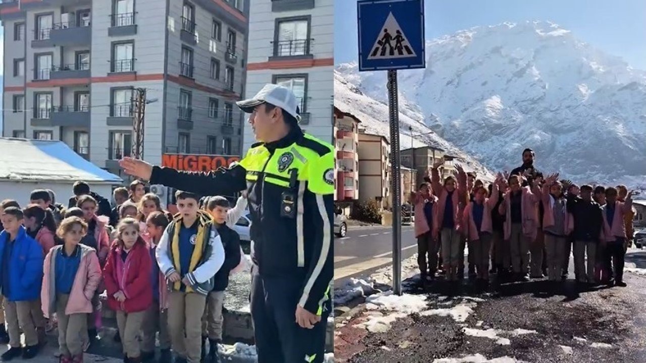 Hakkari'de Öğrencilere Uygulamalı Trafik Eğitimi