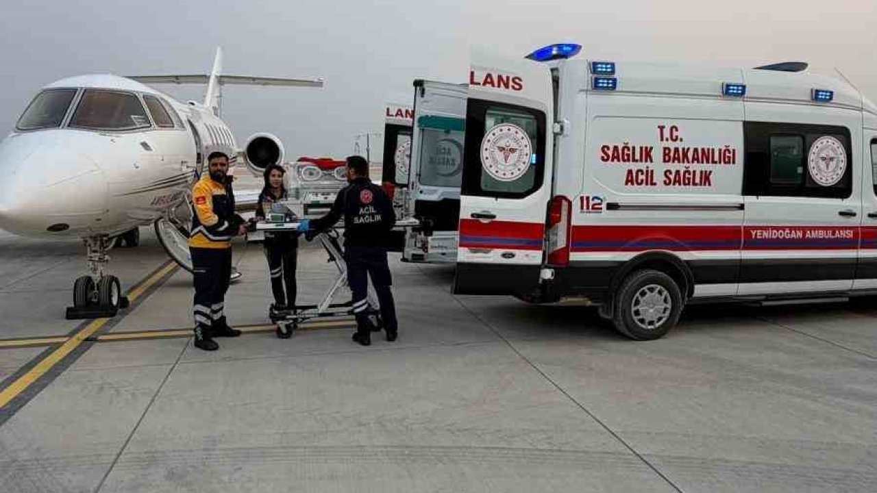 Hava ambulansı 6 günlük bebek için havalandı
