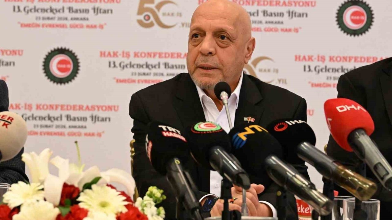 HAK-İŞ Başkanı Arslan'dan Hükümete Çağrı: "Asgari Ücret Masasının Yapısı Değişmeli"