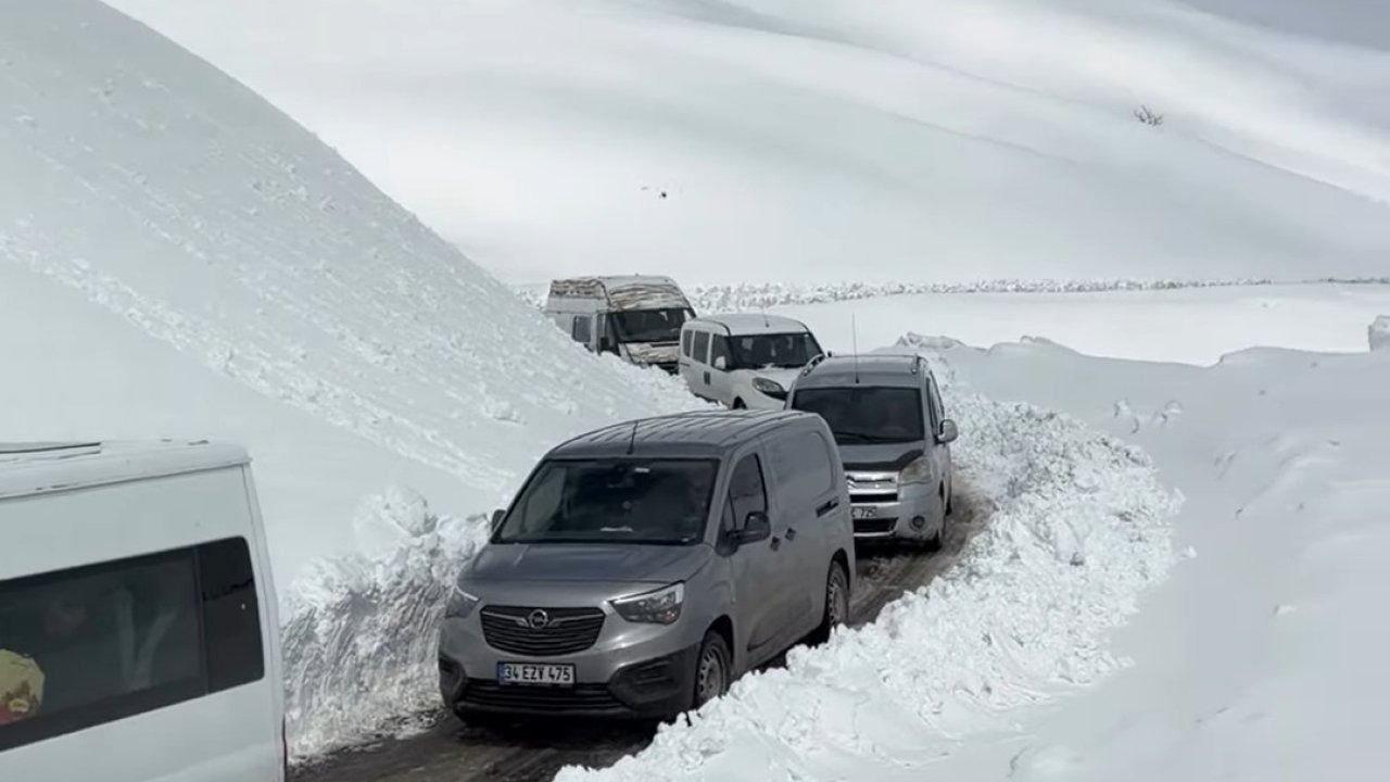 Bahçesaray’da Çığ Dehşeti! İki Çığ Arasında Mahsur Kalan Onlarca Araç Ekiplerce Kurtarıldı