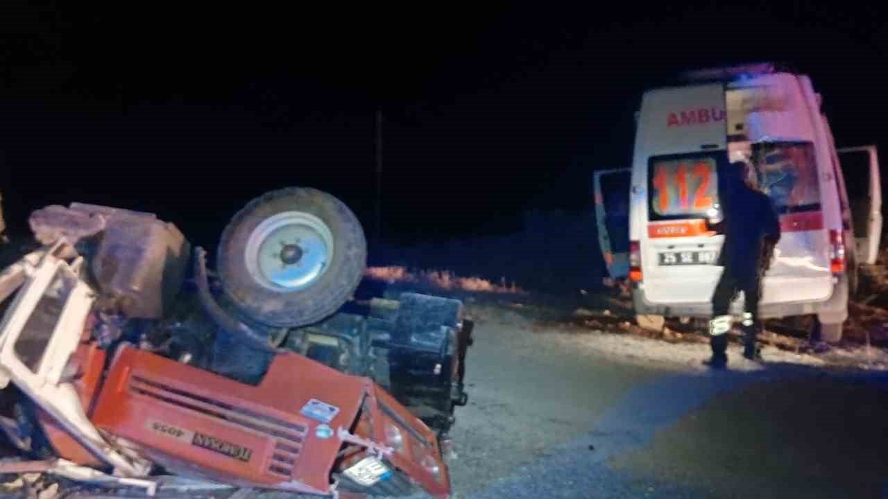 Erzurum Oltu’da Ambulans ile Traktör Çarpıştı: 4 Yaralı
