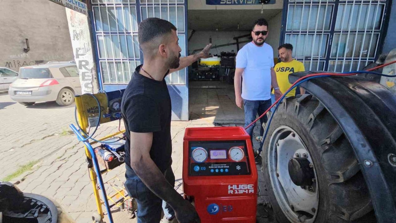 Erciş’te Sıcaklar Erken Bastırdı: Sürücüler Klima Bakımı İçin Sanayiye Akın Etti