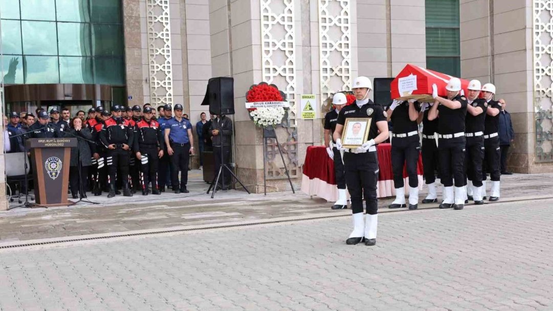 Erzurum'da Polis Memuru İbrahim Karataş'a Acı Veda