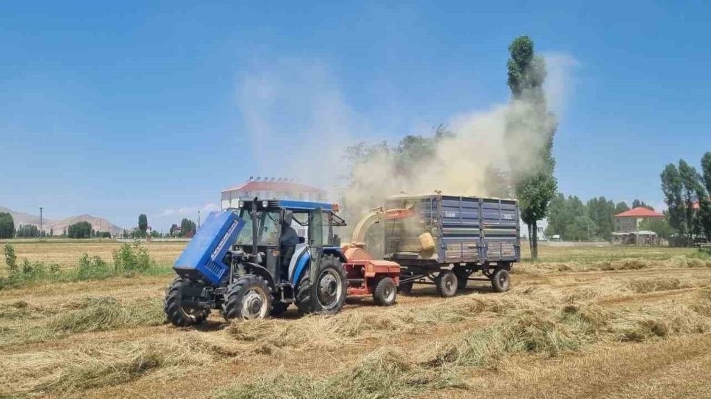 Hasköy’de çiftçilerin kışlık yem mesaisi sürüyor
