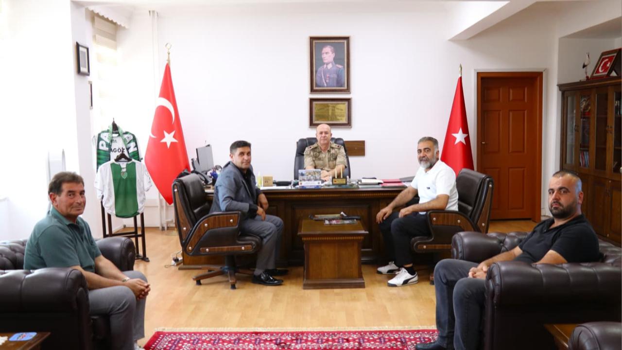 Iğdır güvelik korucuları genel başkanından İl Jandarma Komutanlığına anlamlı ziyaret