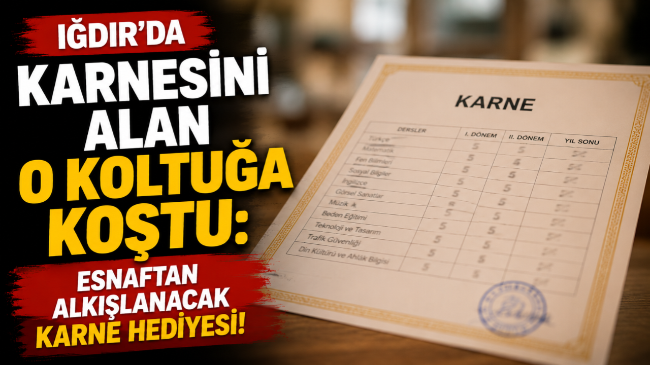"Iğdır'da Karnesini Alan O Koltuğa Koştu: Esnaftan Alkışlanacak Karne Hediyesi!"