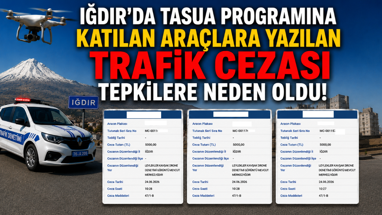 Iğdır'da Tasua Programına Katılan Araçlara Yazılan Trafik Cezası Tepkilere Neden Oldu!