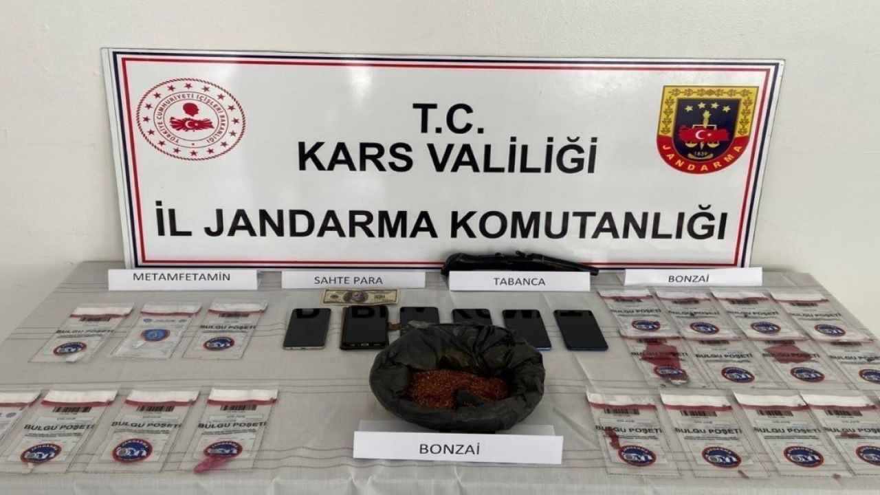 Kars'ta Zehir Tacirlerine Ağır Darbe: 7 Şüpheli Tutuklandı, Peçeteye Emdirilmiş Bonzai Ele Geçirildi