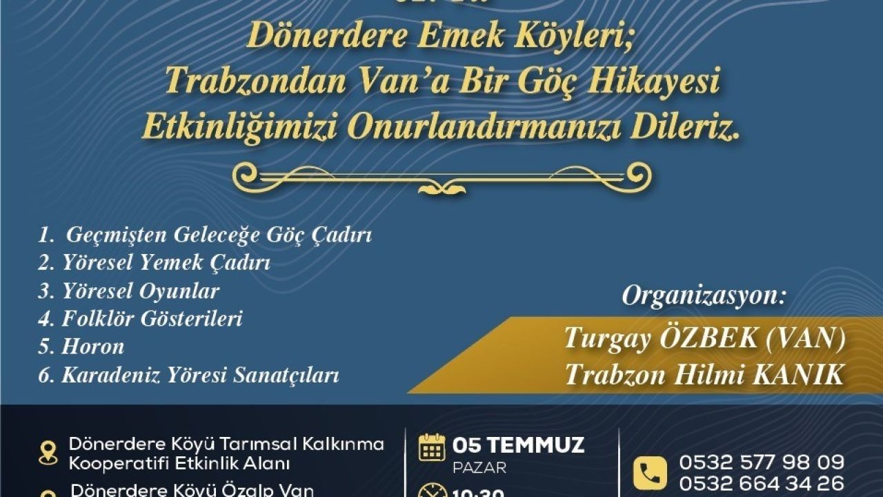 Van'da Karadeniz Rüzgarı: Büyük Göçün 61. Yılı Kutlanıyor